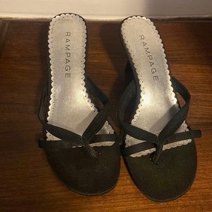 black strappy heels sandals